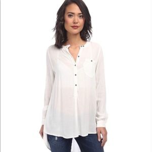 White Linen Free People Shirt